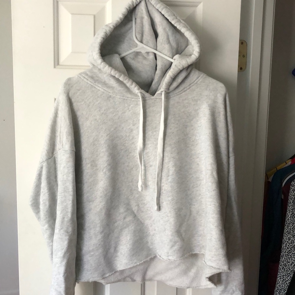 Light gray cropped sweatshirt